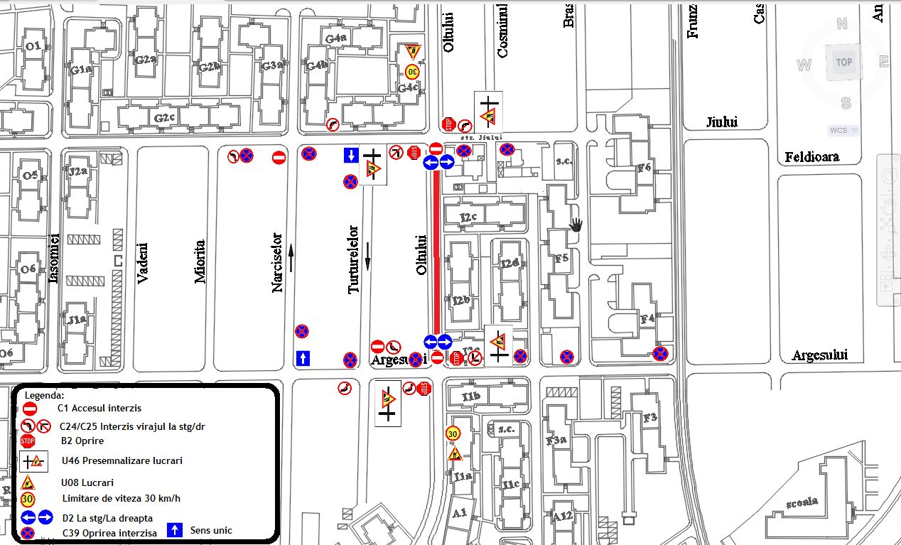 Trafic rutier închis pentru 55 de zile pe un segment al străzii Oltului. Traseul 28 rămâne deviat