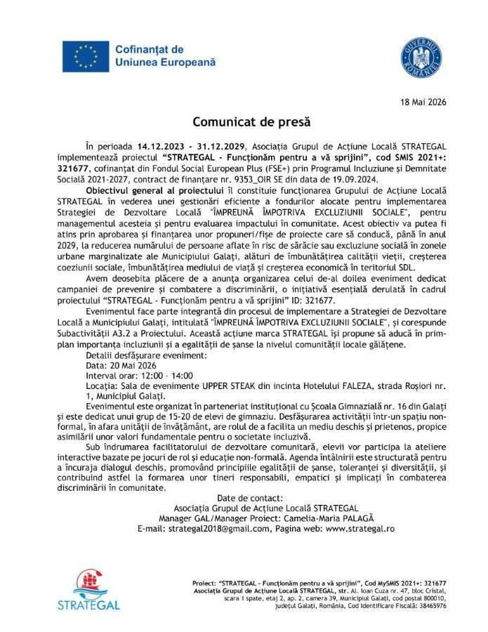STRATEGAL - Funcționăm pentru a vă sprijini