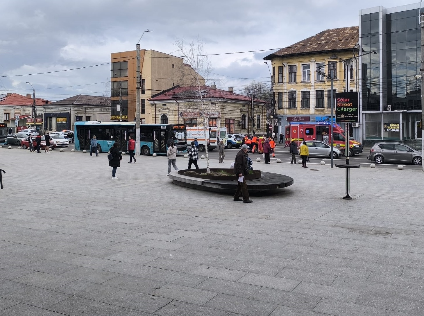 Bărbat lovit de maşină în centrul oraşului