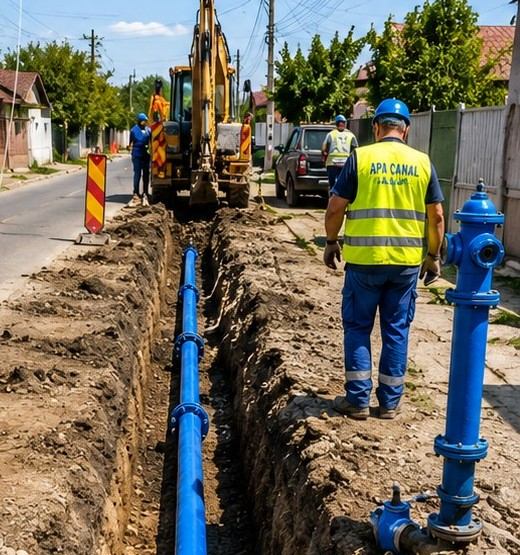 Reţea de apă pe strada Șarpelui