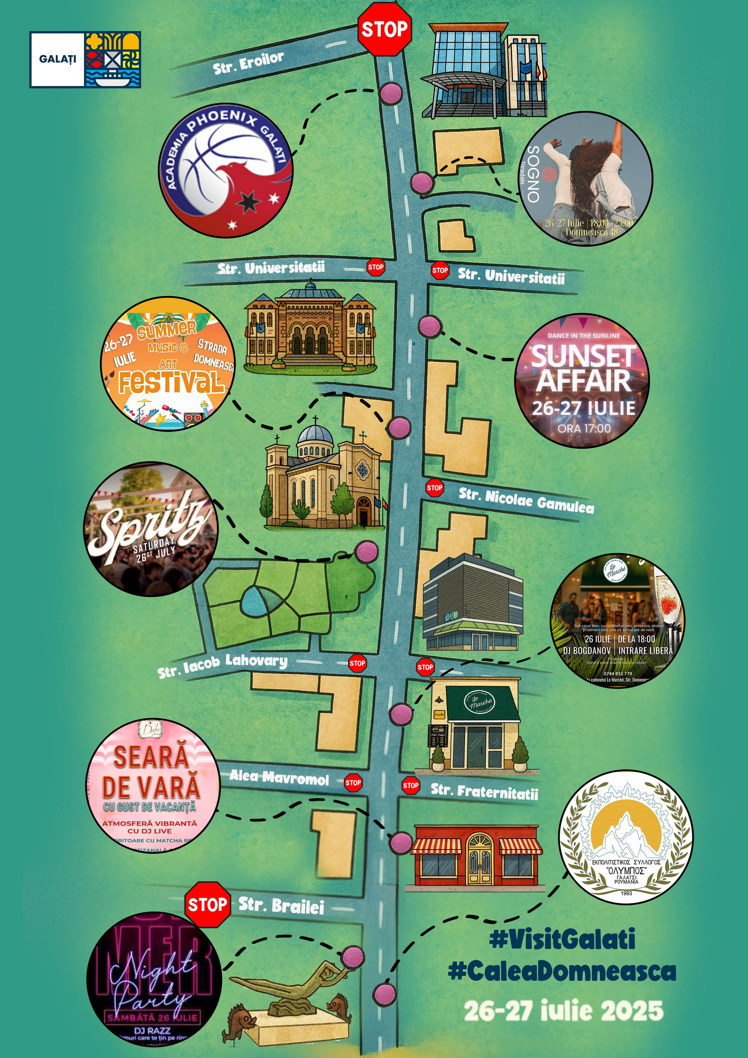Distracție, evenimente culturale și delicii estivale pe strada Domnească, în acest weekend. Program și restricții de trafic