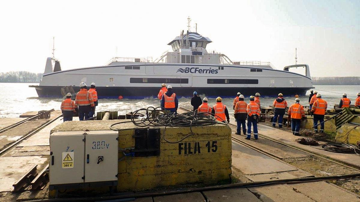 Navă construită la Galaţi pentru călătorii între insulele din Canada (VIDEO)