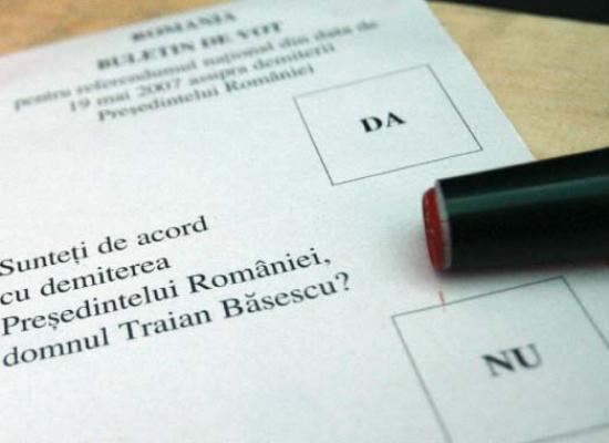 Rezultatele finale BEC: Prezenţă la referendum - 46,24 la sută
