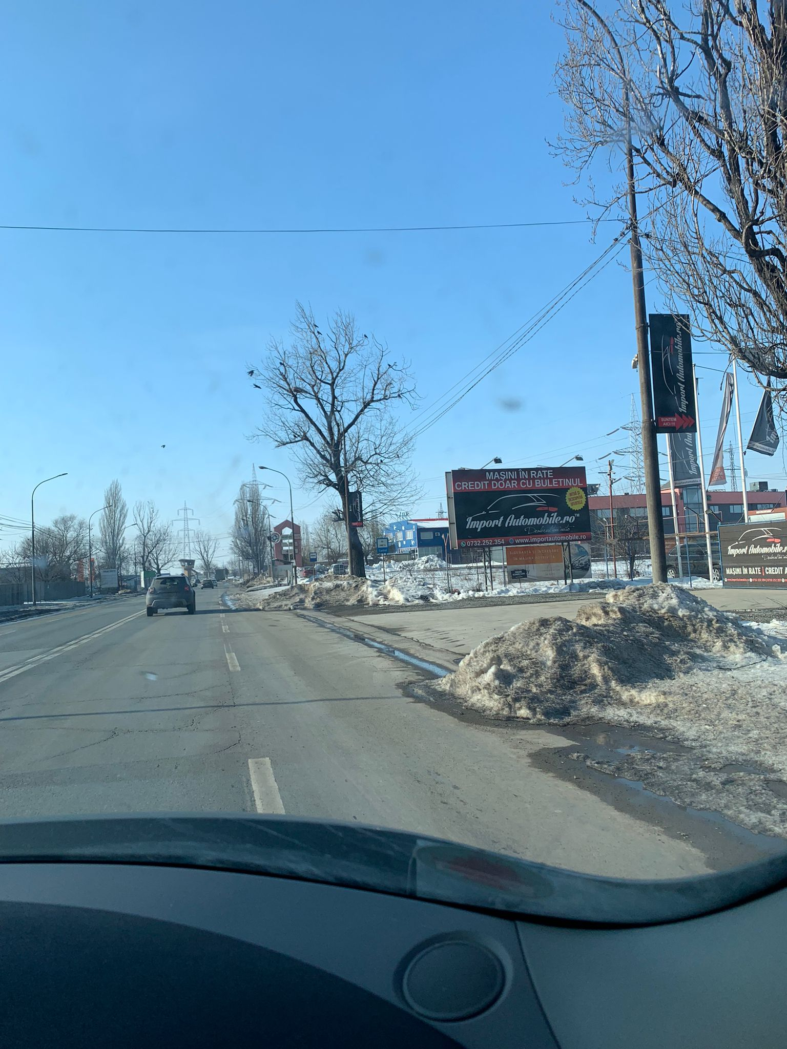 Bandă acoperită de zăpadă pe DN 25