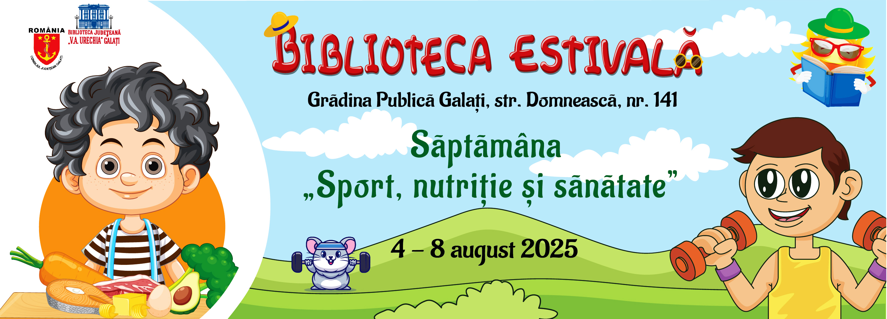 „Sport, nutriție și sănătate”, la Biblioteca Estivală din Grădina Publică