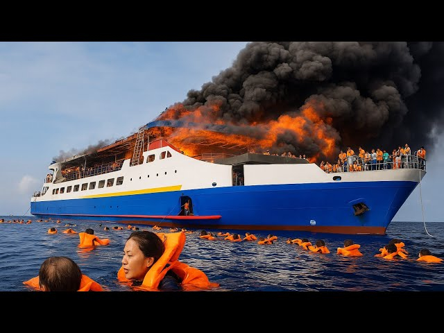 Incendiu pe un feribot cu sute de pasageri