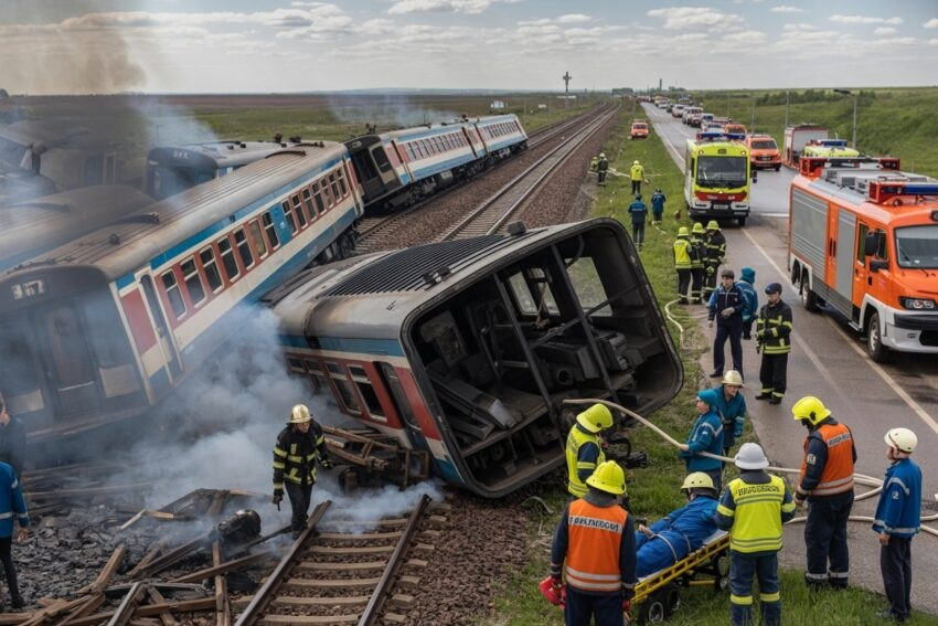 Tren deraiat în Rusia, cu 22 de persoane rănite