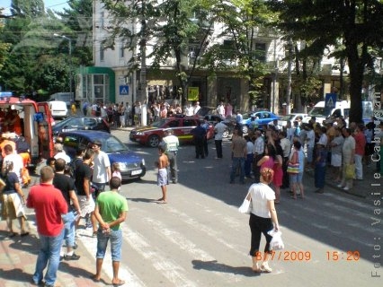 Impact pe strada Domnească