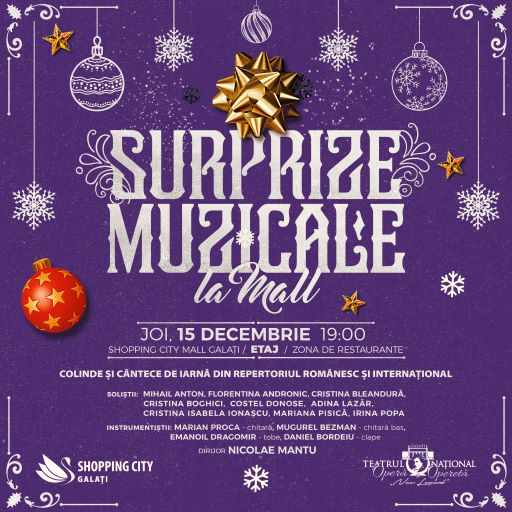 Concert gratuit susținut de artiștii Teatrului „Nae Leonard” Galați