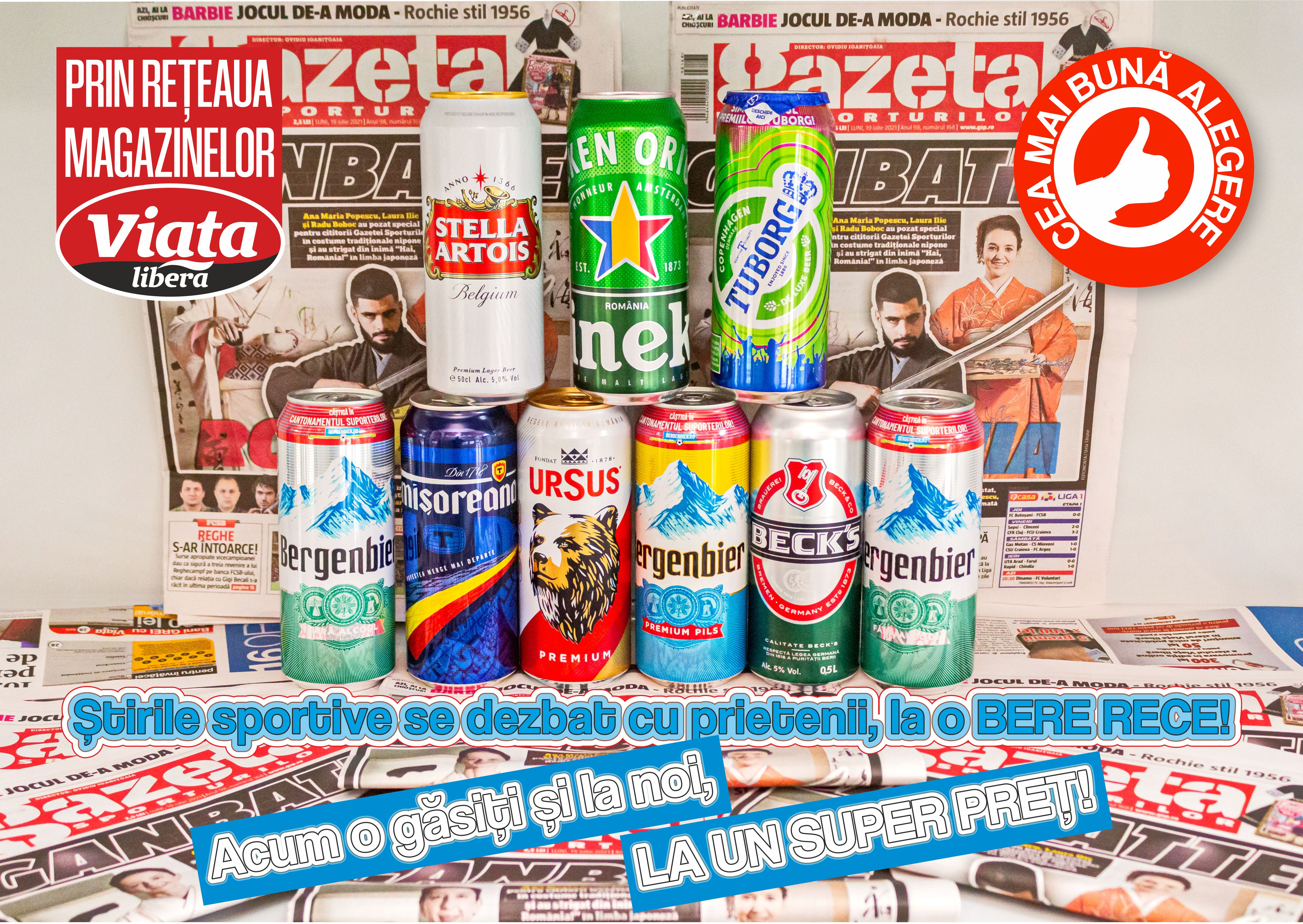 Cu o bere rece şi ştiri calde trece mai uşor canicula!