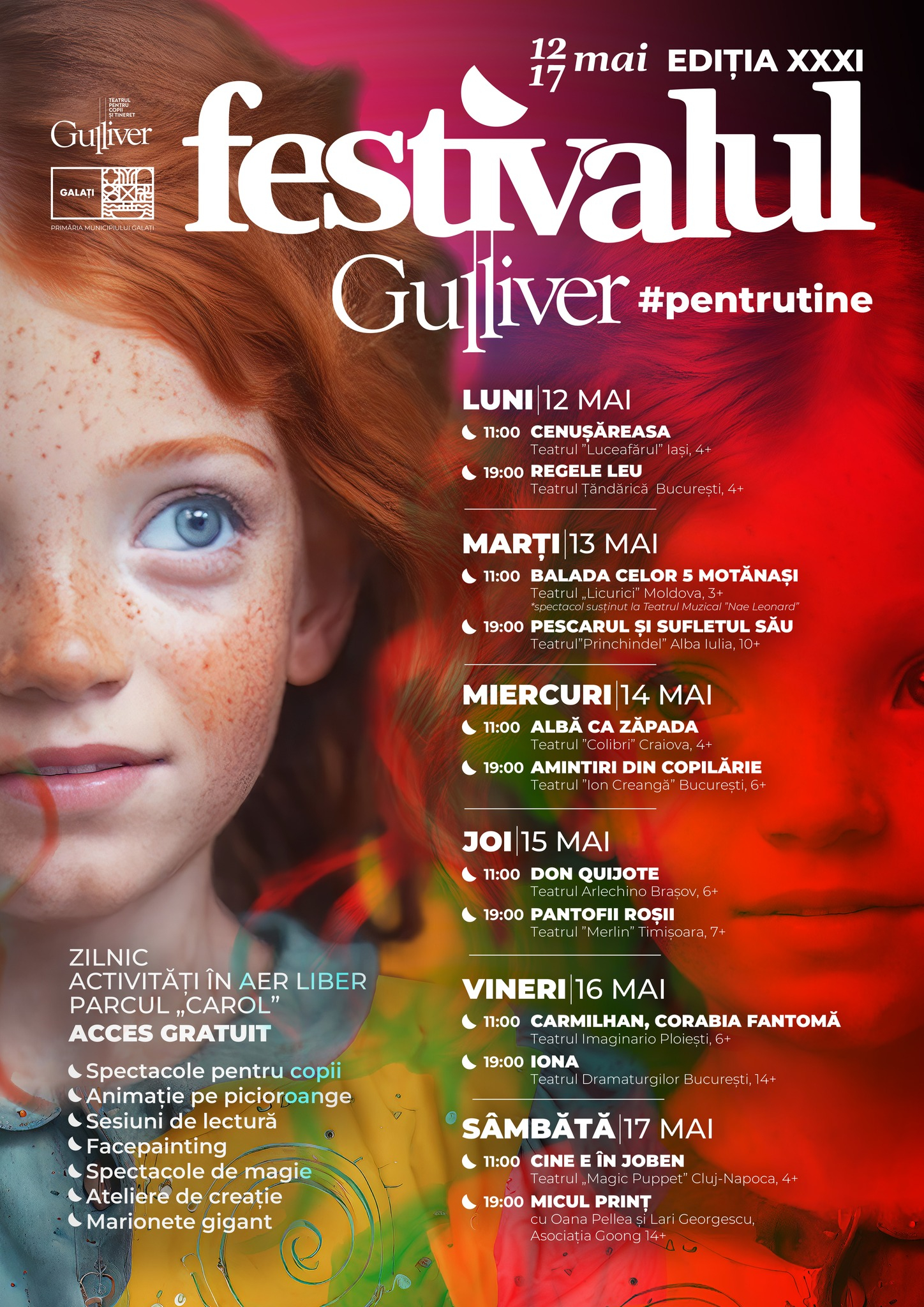 Biletele pentru Festivalul „Gulliver” au fost puse în vânzare. Oana Pellea vine la Galaţi cu „Micul Prinţ”