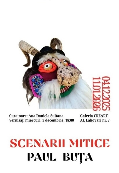 Artistul gălăţean Paul Buța îşi expune măştile în Capitală
