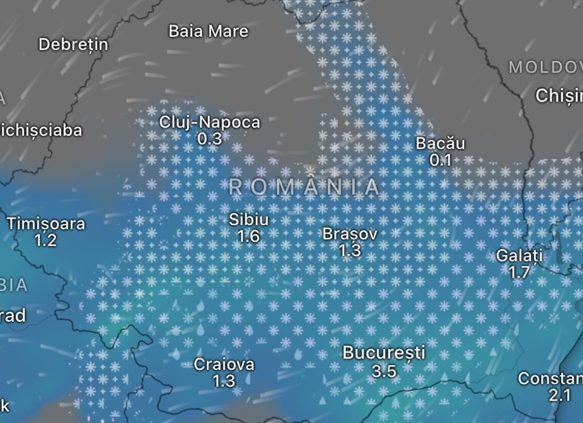 Posibil Crăciun cu zăpadă