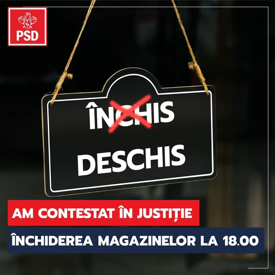 PSD atacă în instanță închiderea magazinelor la ora 18