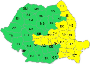 Astăzi, cod galben de vijelii! Galaţiul, printre judeţele vizate