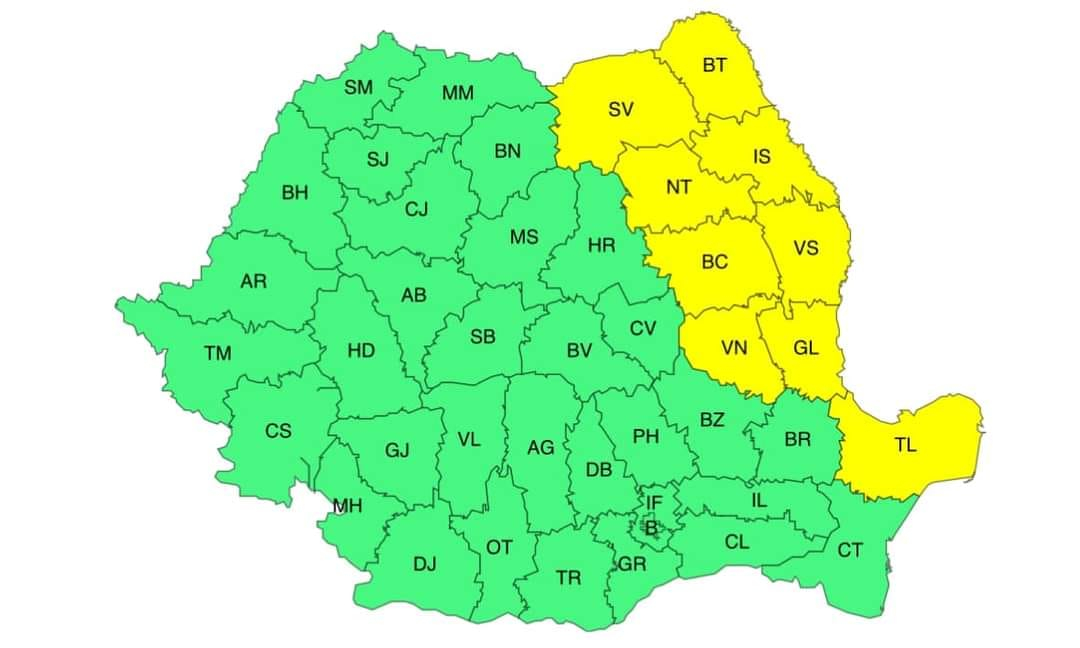 Plouă din nou, până joi după-amiază. A fost emisă o nouă avertizare