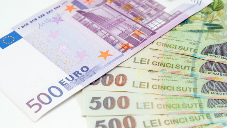 Euro a încheiat luna februarie la 4,9765 lei