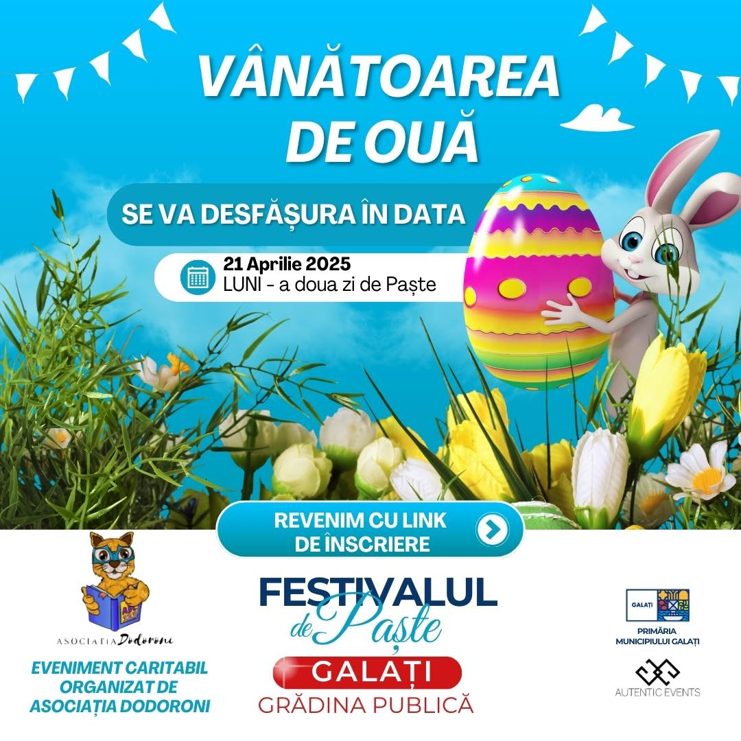 Vânătoare de ouă în Grădina Publică. Eveniment cu scop caritabil