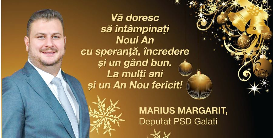 Deputatul PSD, Marius Mărgărit vă urează "La mulți ani 2025"!