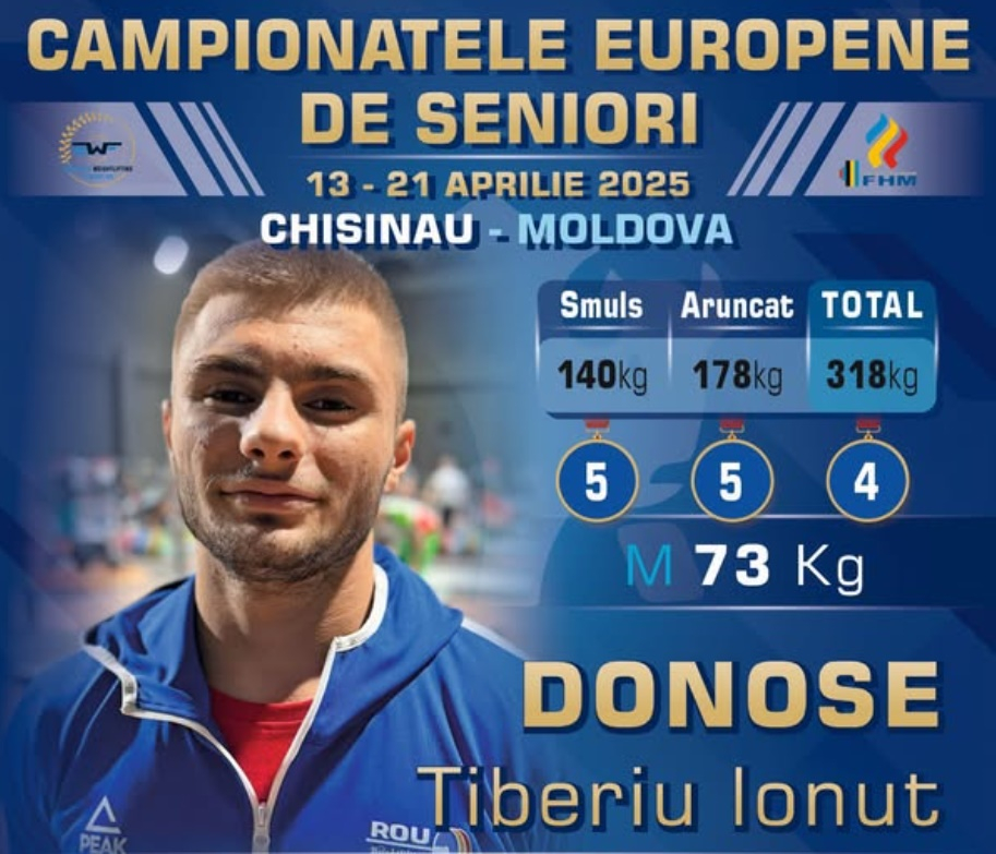 Prezențe gălăţene la „Europenele” de haltere