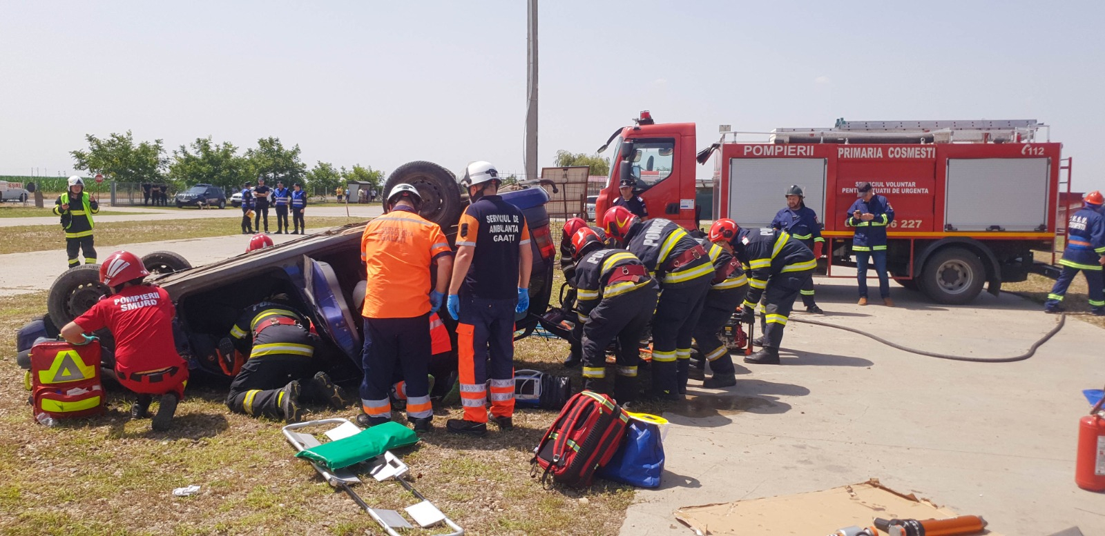 Drum județean, ”blocat” de un accident cu victime multiple