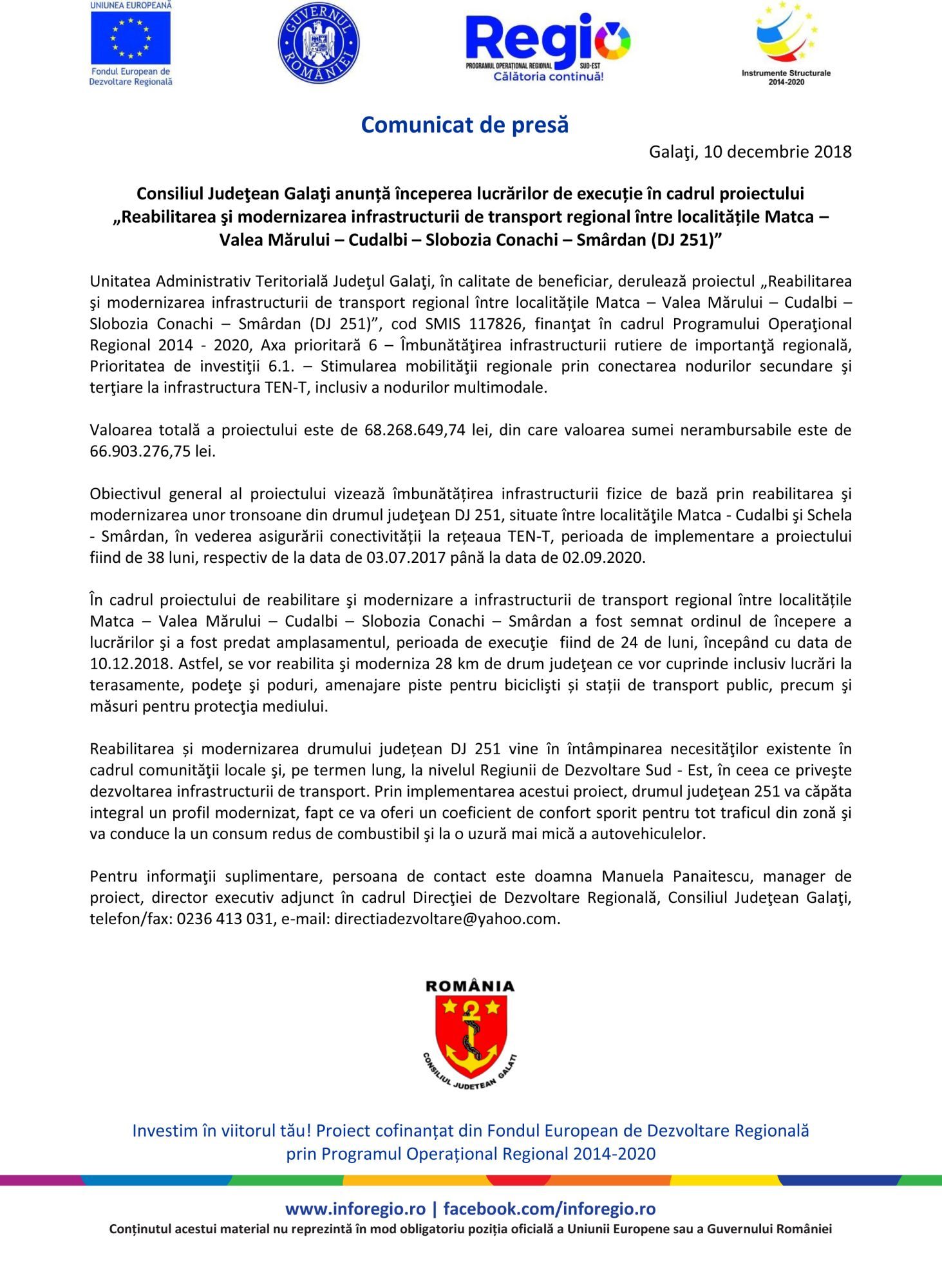 ANUNȚ CONSILIUL JUDEȚEAN GALAȚI