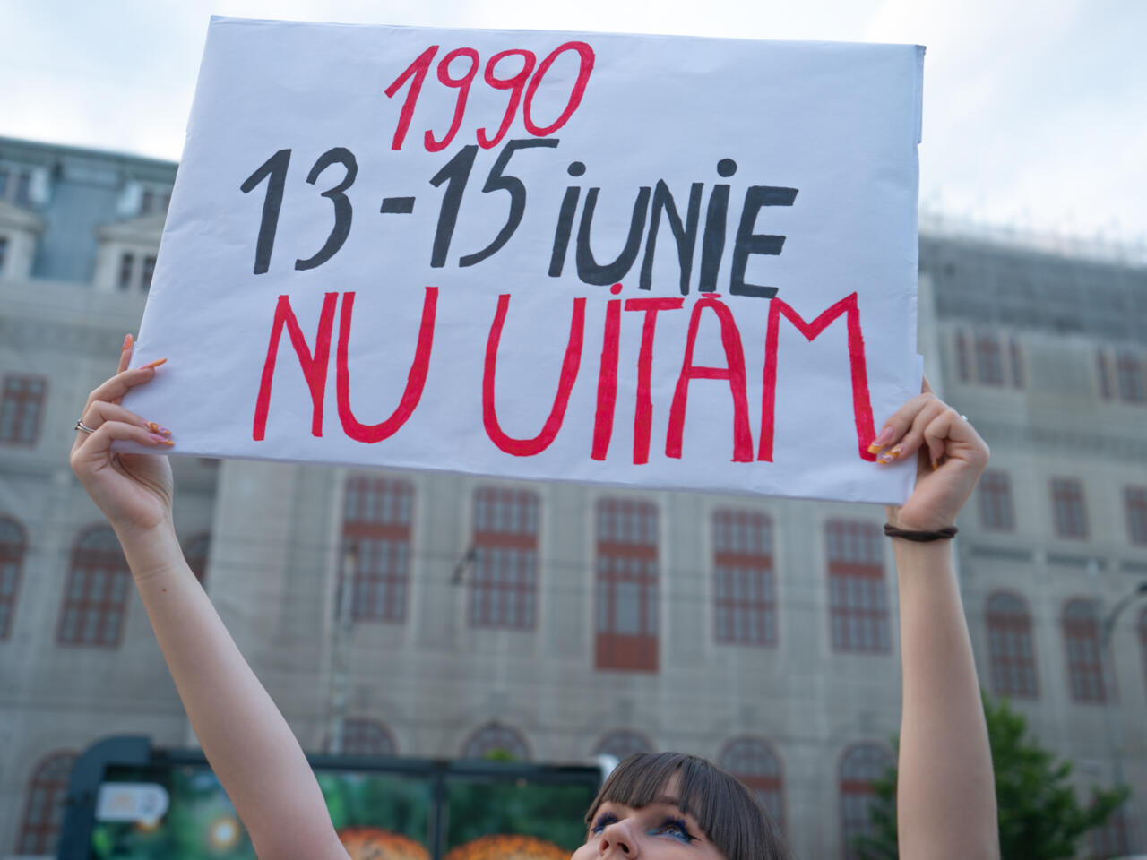 Protest civic în Piața Universității