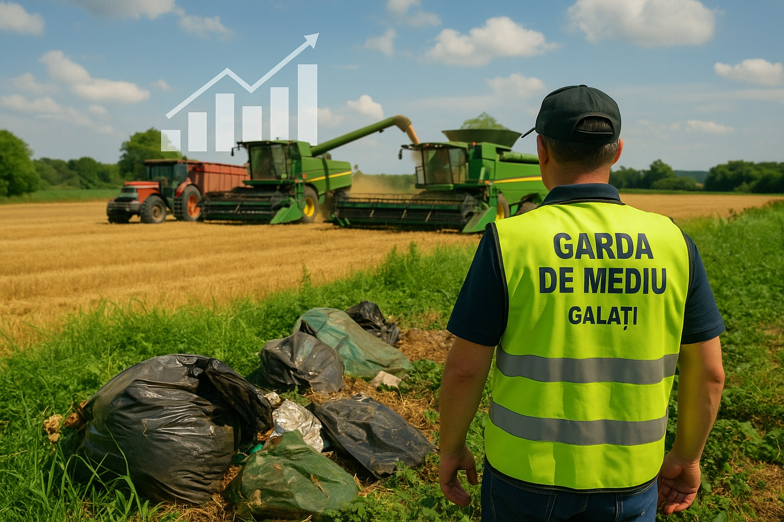 Operator agricol din Galați, amendat de Garda de Mediu