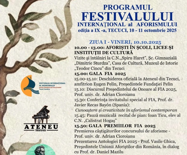 Festivalul Internațional al Aforismului, la ediția a IX-a