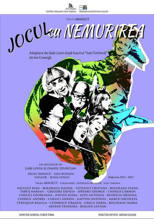„Jocul cu nemurirea”, sâmbătă, la Dramatic