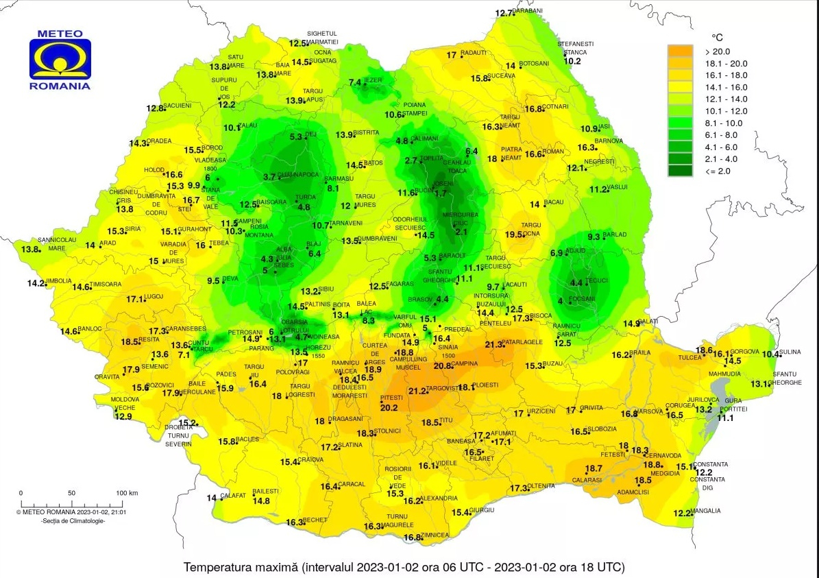 Cel mai cald început de an din istoria recentă. La Galaţi au fost 14,9 grade Celsius