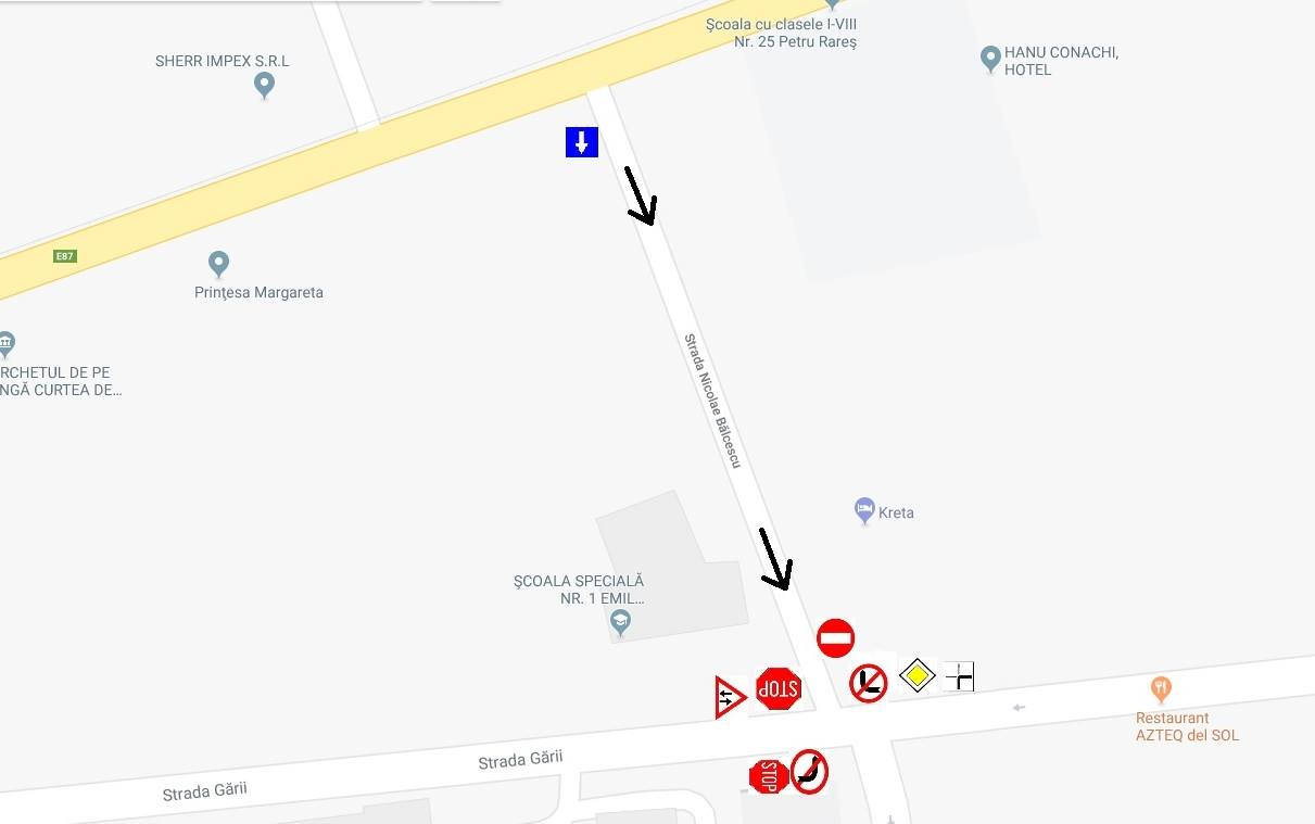 ATENȚIE, ȘOFERI! Sens unic pe un tronson al străzii Bălcescu