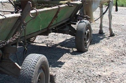 Neatenţia costă/ A ajuns la spital, după ce a căzut din căruţă