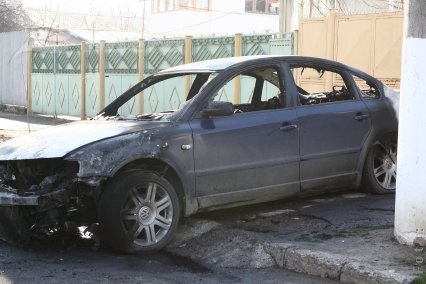VIDEO Volkswagen „prăjit”, pe strada Traian