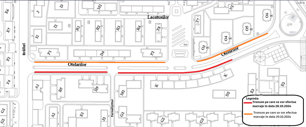 Se delimitează locurile de parcare pe bulevardul Oţelarilor
