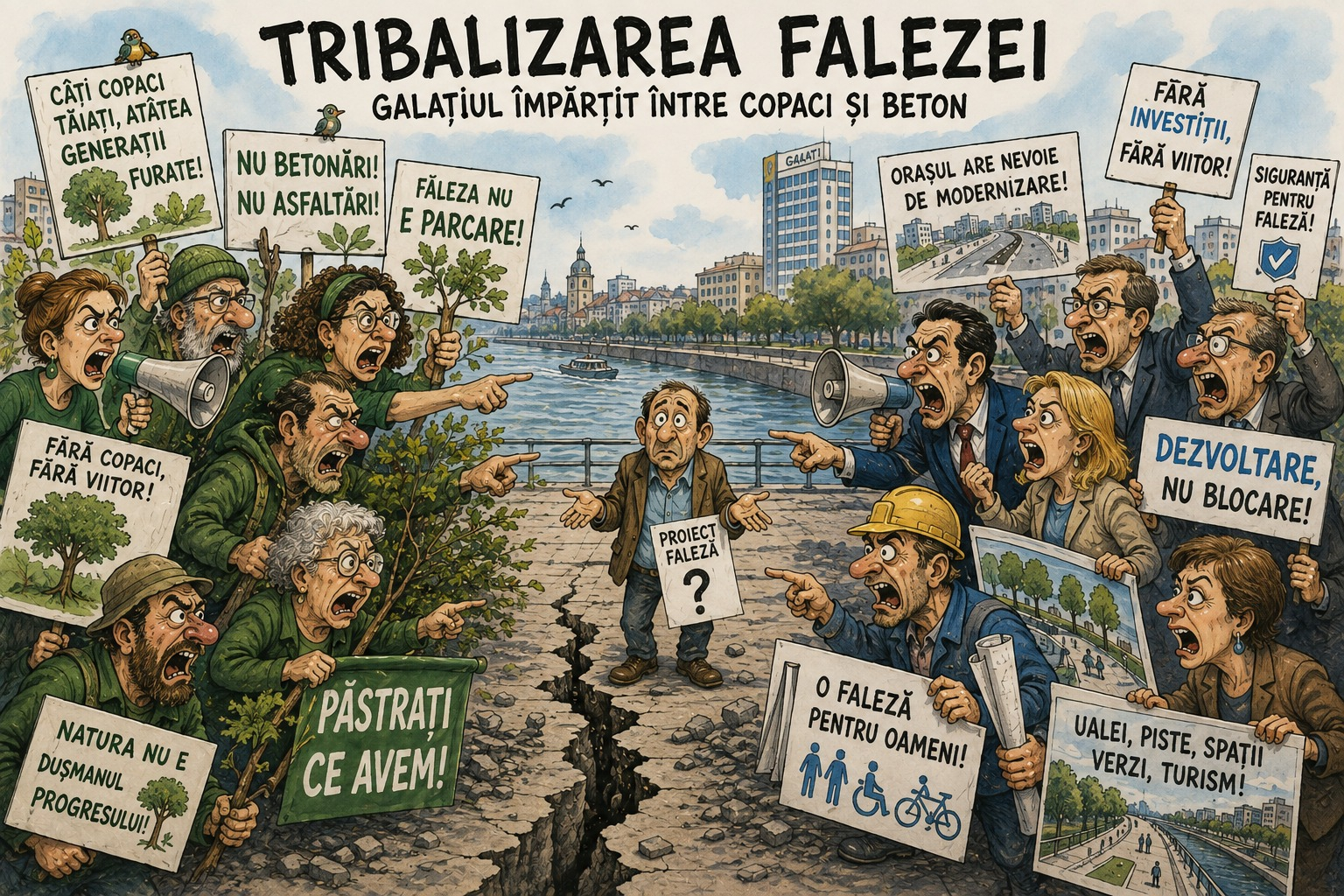 Tribalizarea Falezei. Galațiul împărțit între copaci și beton