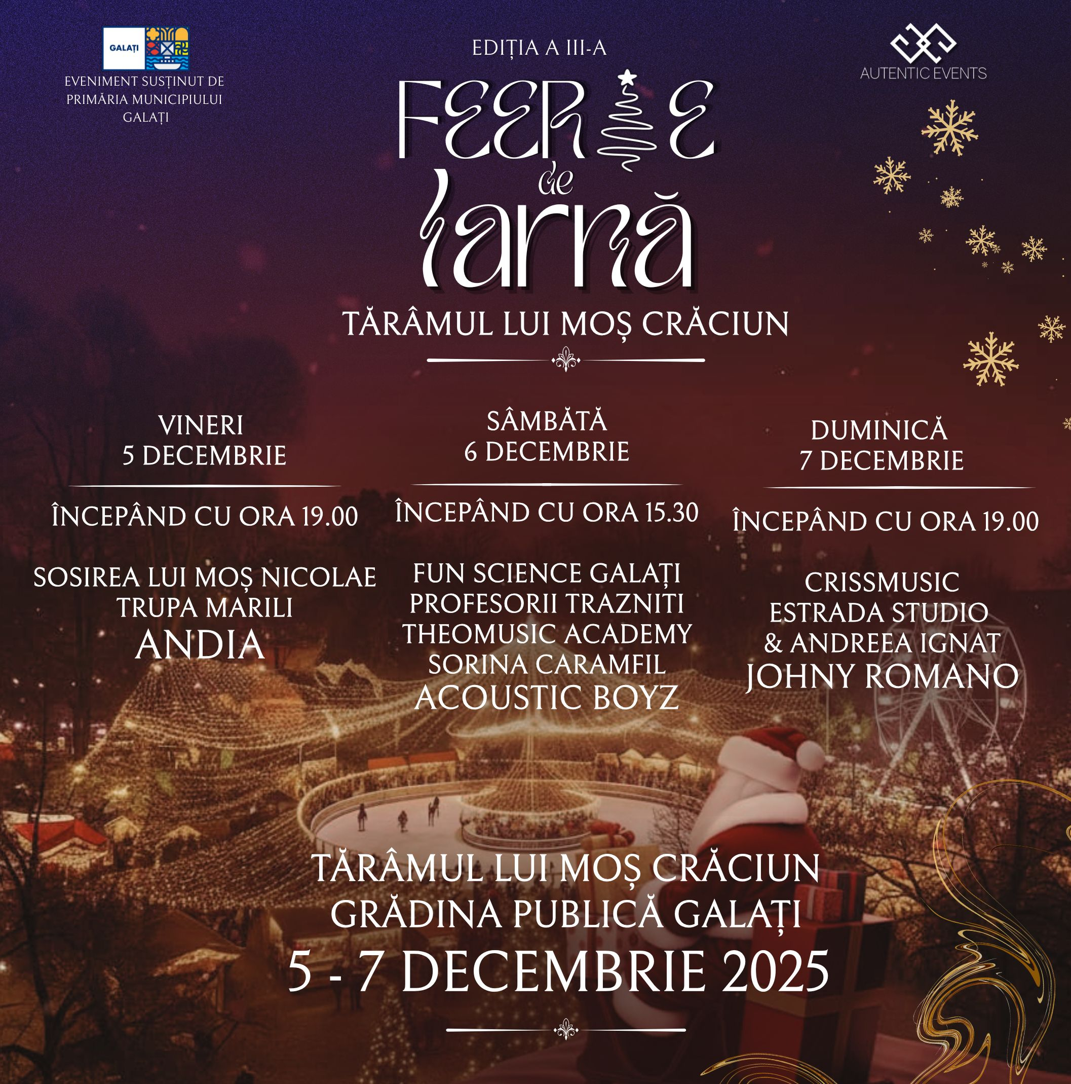 Moș Nicolae se pregătește să vină în Grădina Publică din Galaţi