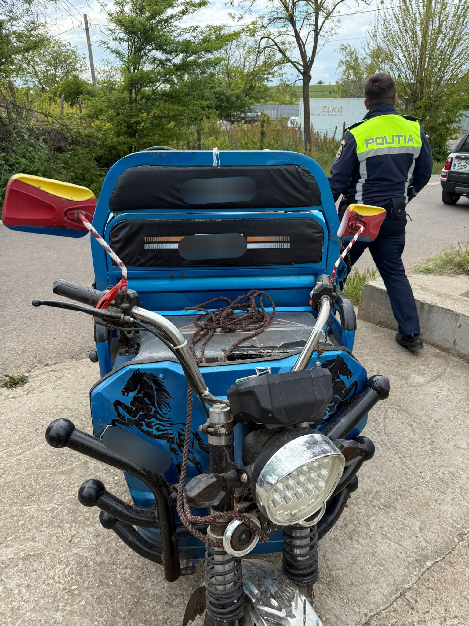 Bărbat rănit grav, după o frânare eșuată