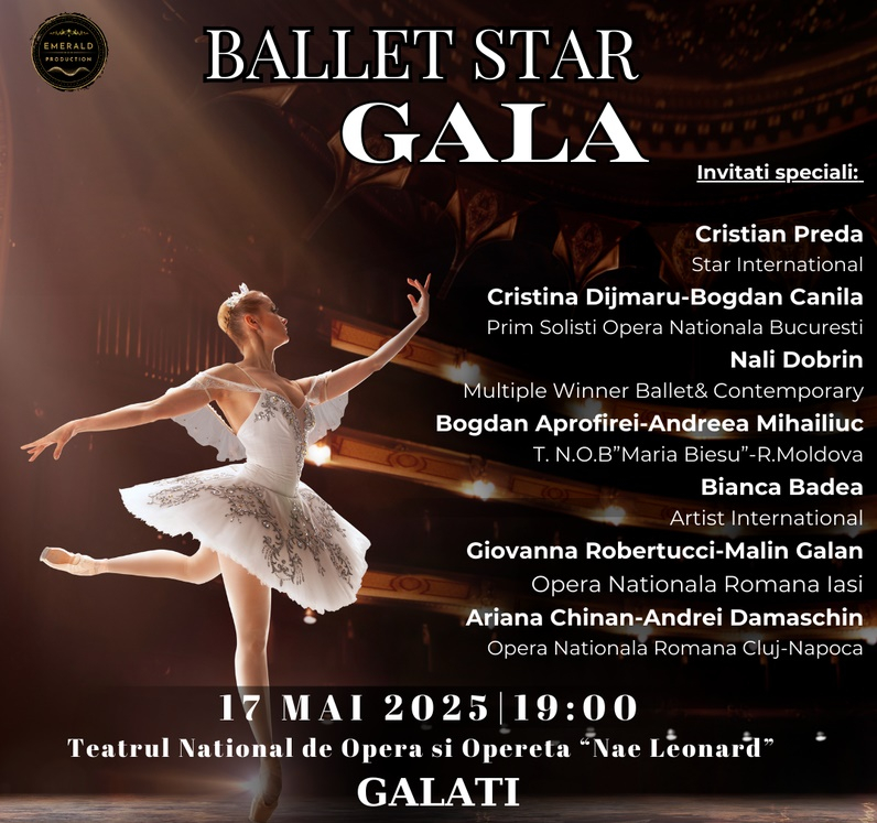 „Ballet Star Gala”, pe scena Teatrului „Nae Leonard”