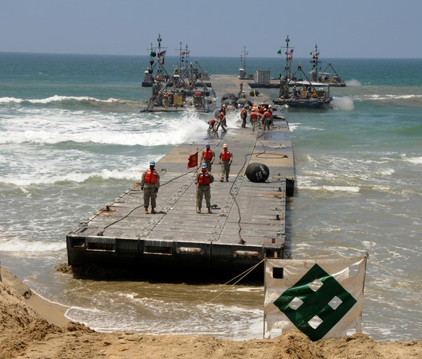 Portul artificial din Gaza, reparat de americani