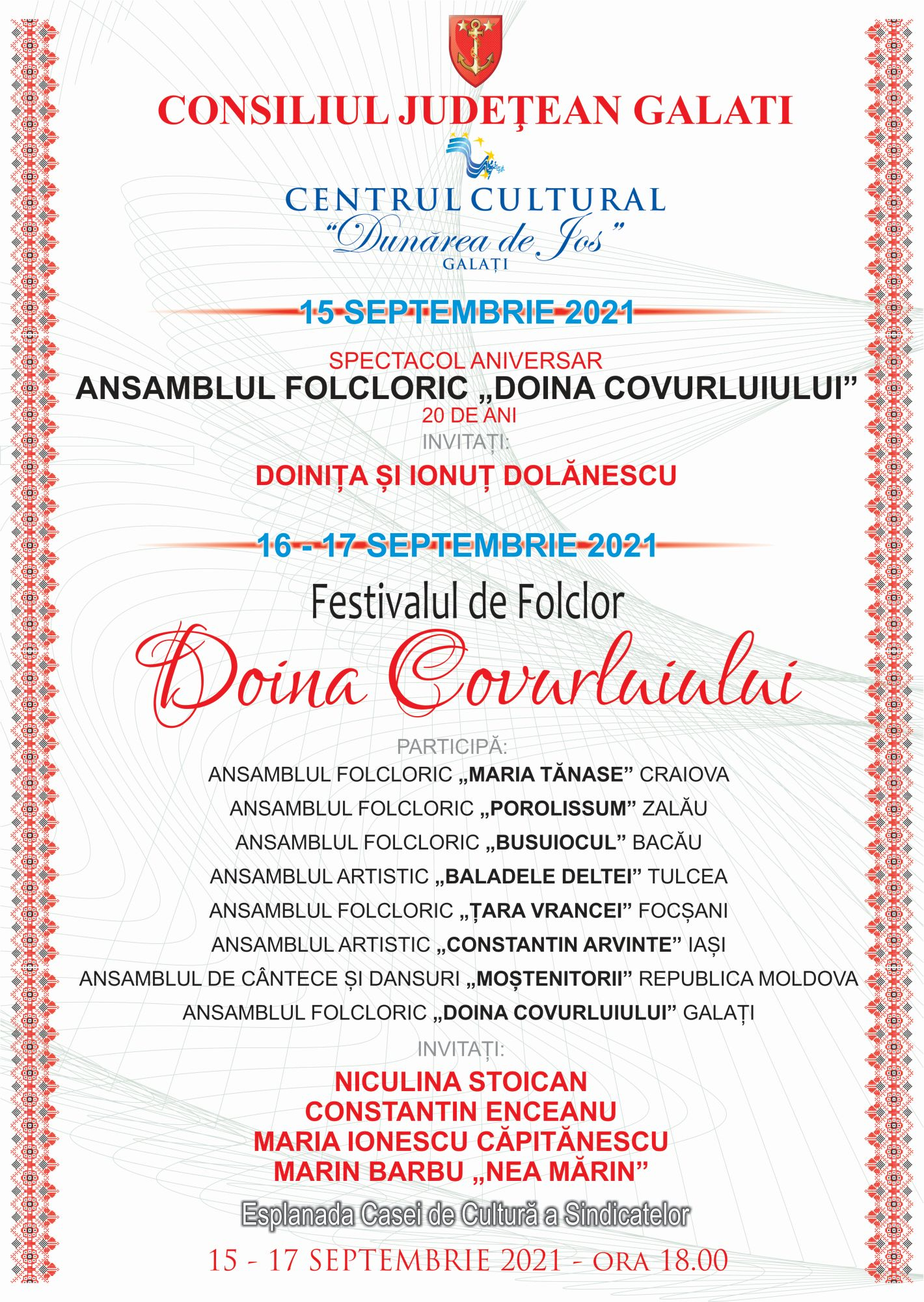 Ansambluri folclorice de renume la Festivalul „Doina Covurluiului”