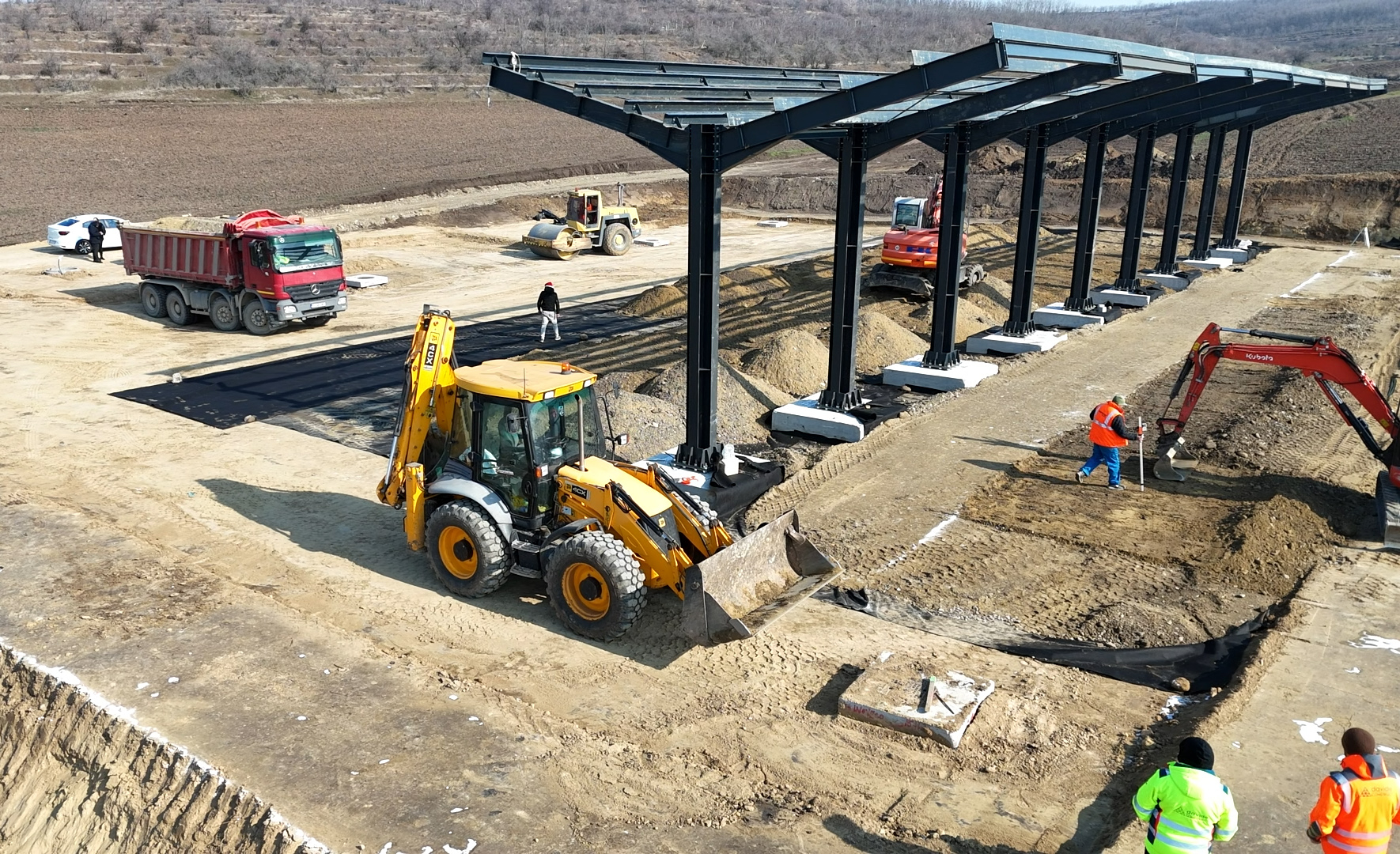 Lucrări la centrul de colectare selectivă de la Valea Mărului