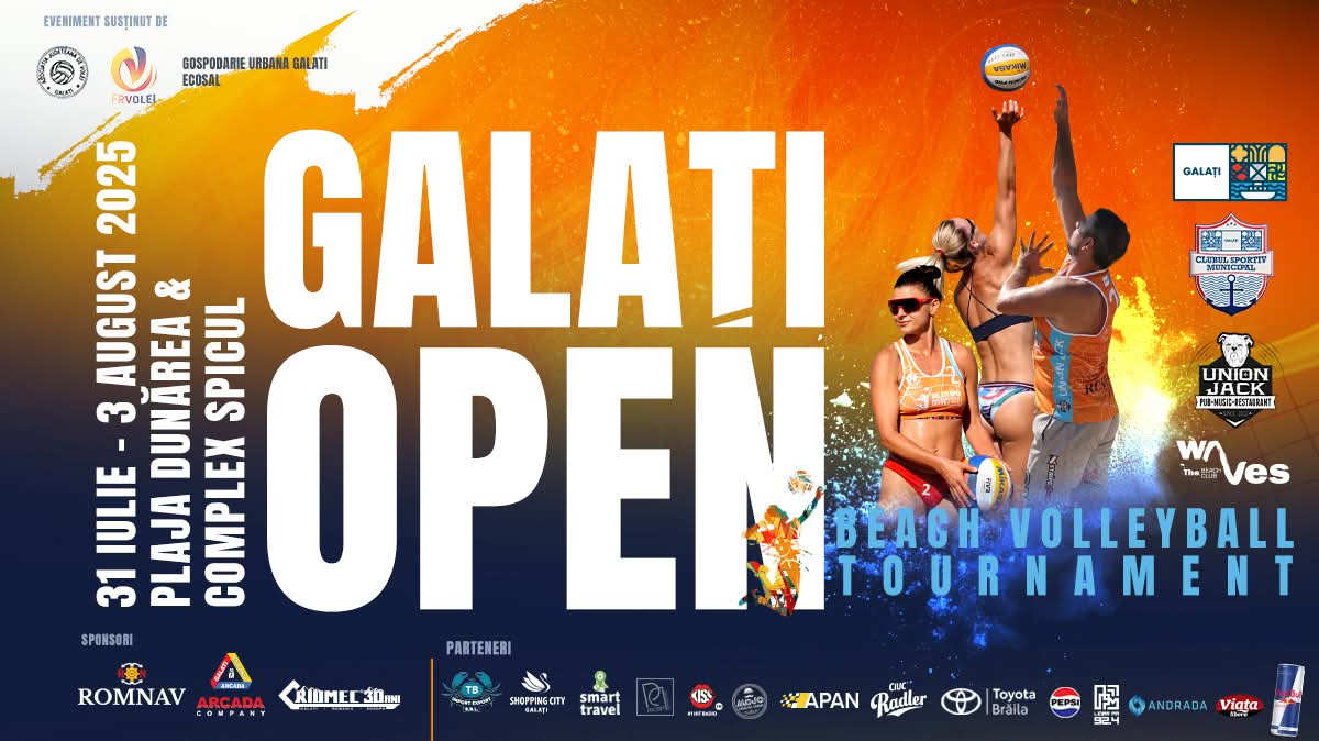 Spectacolul voleiului pe plajă revine la Galaţi. Turneu pentru amatori şi profesionişti. Internaţional