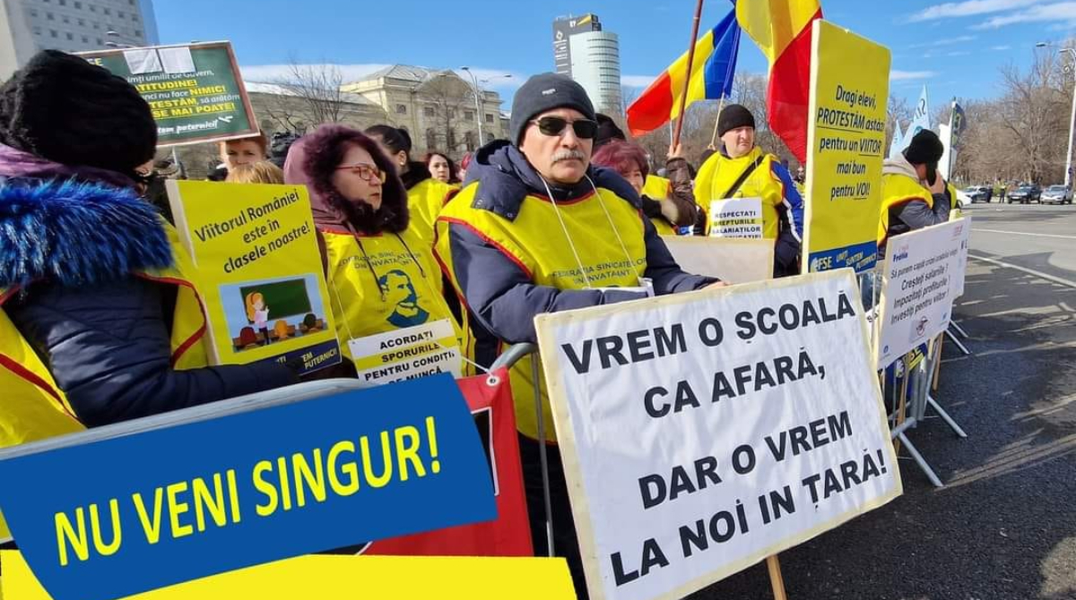 Profesorii anunță patru zile de proteste în fața Guvernului și Parlamentului