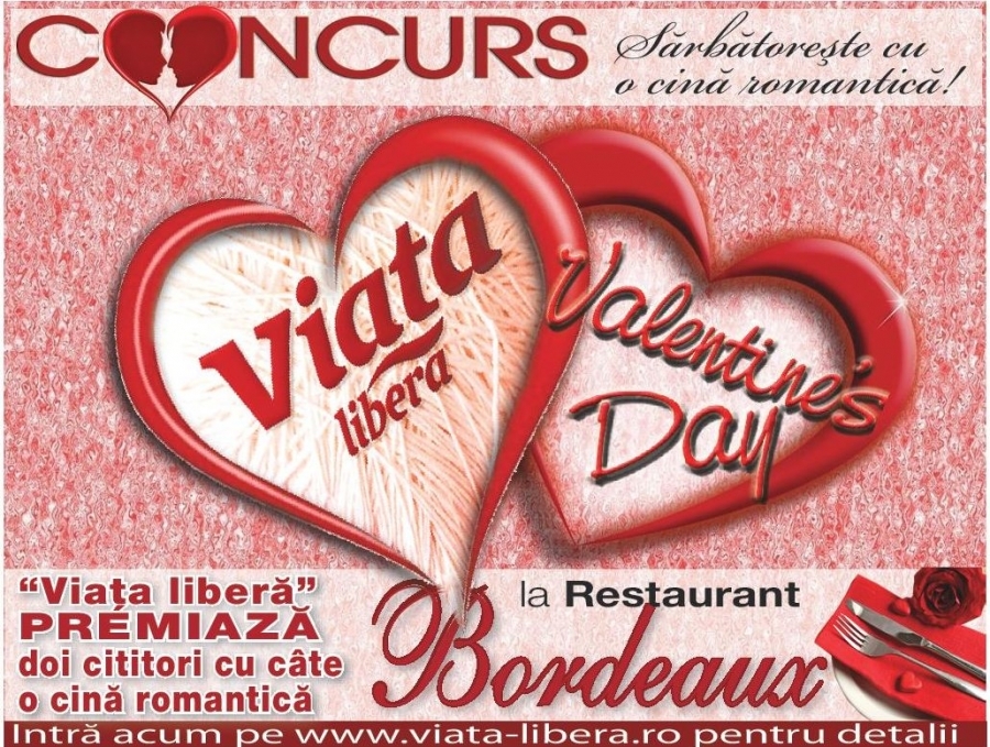 CÂȘTIGĂTORII concursului ”Sărbătoreşte Valentines Day cu o cină romantică!”