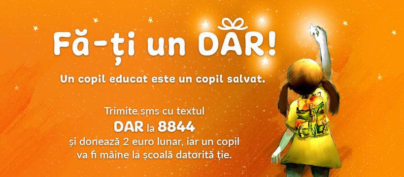 2 euro prin SMS pentru educaţia copiilor dezavantajaţi