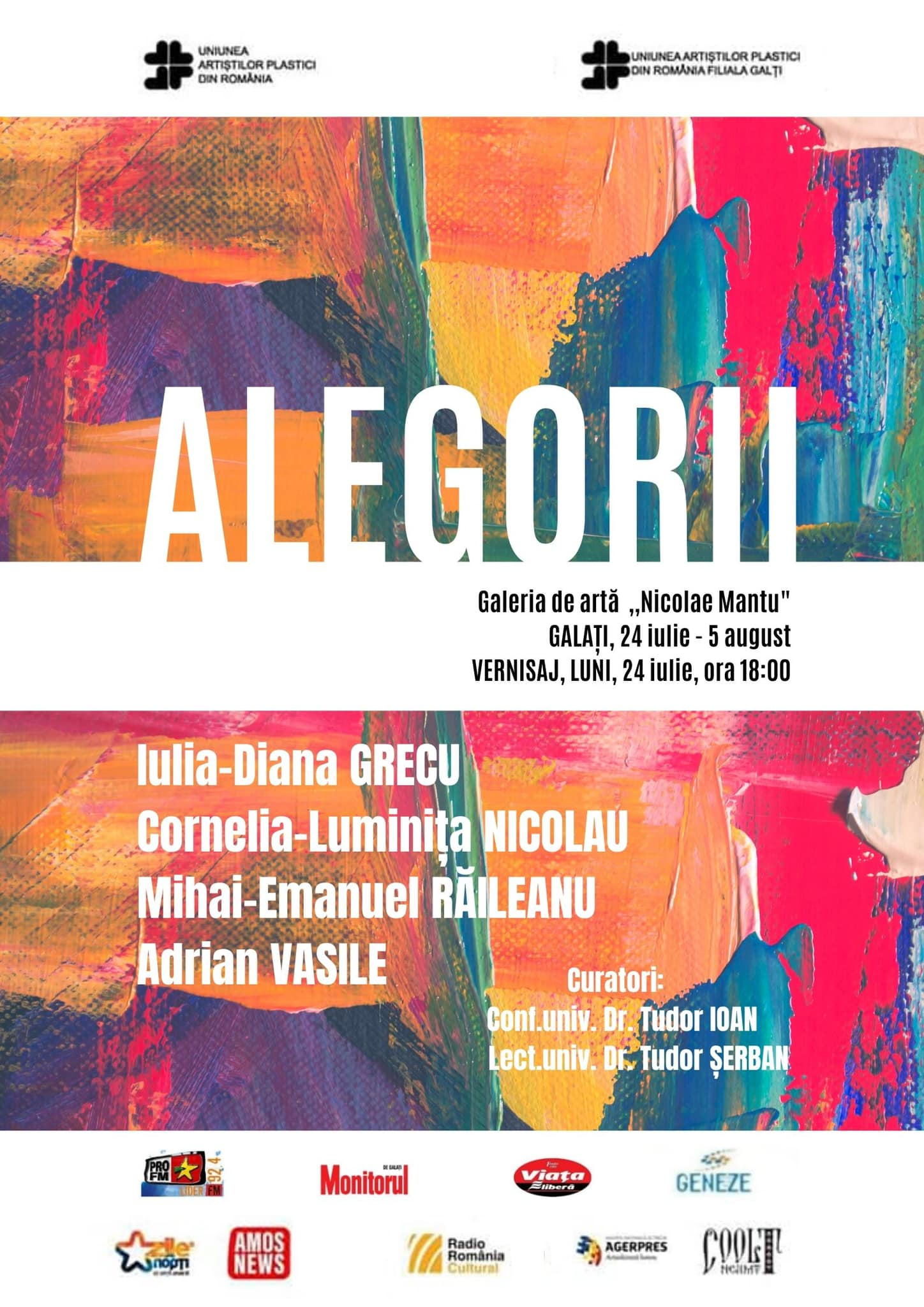 Invitaţie la vernisaj. "Alegorii", o expoziţie colectivă la Galeria "Nicolae Mantu"