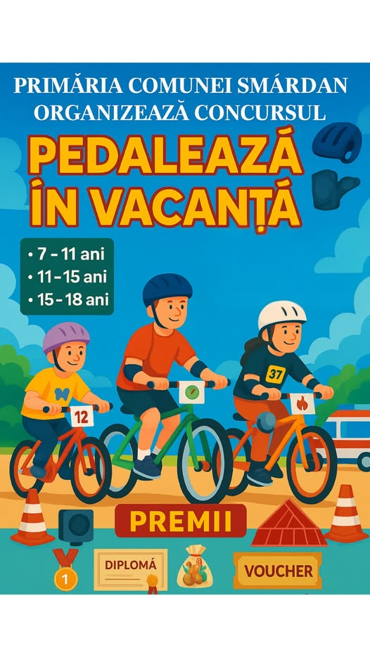 Concurs de biciclete pentru copii şi adolescenţi, la Smârdan